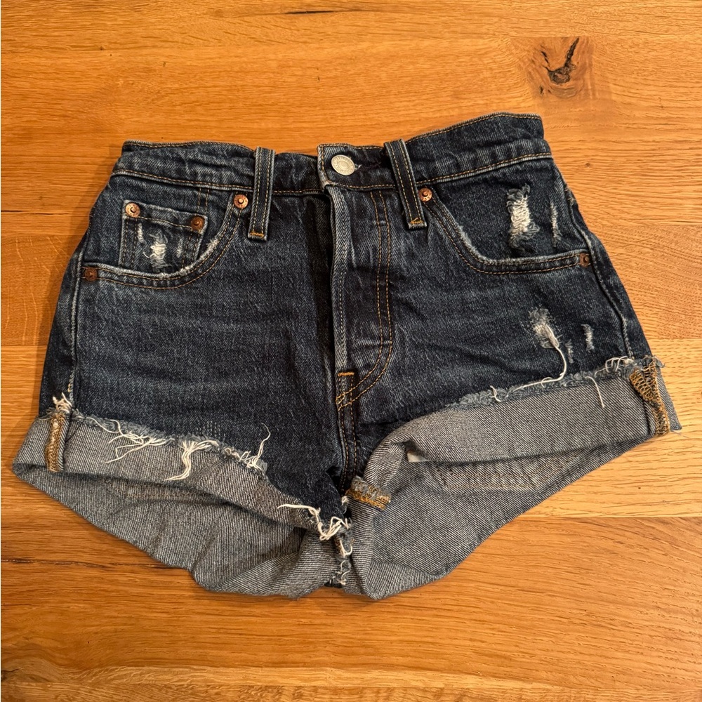 Levi's 501 Dark Blue Jean Shorts